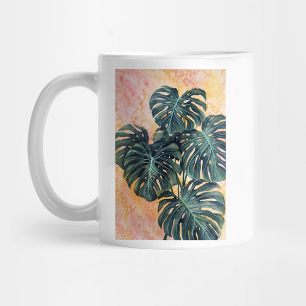 Monstera Deliciosa Abstract Painting by gusstvaraonica